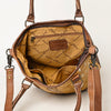 ADBG1230 American Darling Western Hair-On Cowhide Tote Bag with Genuine Leather Trim - Handcrafted Tote