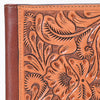 ADBG1232 American Darling Western Hand-Tooled Leather Portfolio Bag - Floral Carved Genuine Leather Case