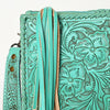 ADBG1235 American Darling Hand-Tooled Western Leather Crossbody Bag - Genuine Floral Carved Artisan Purse
