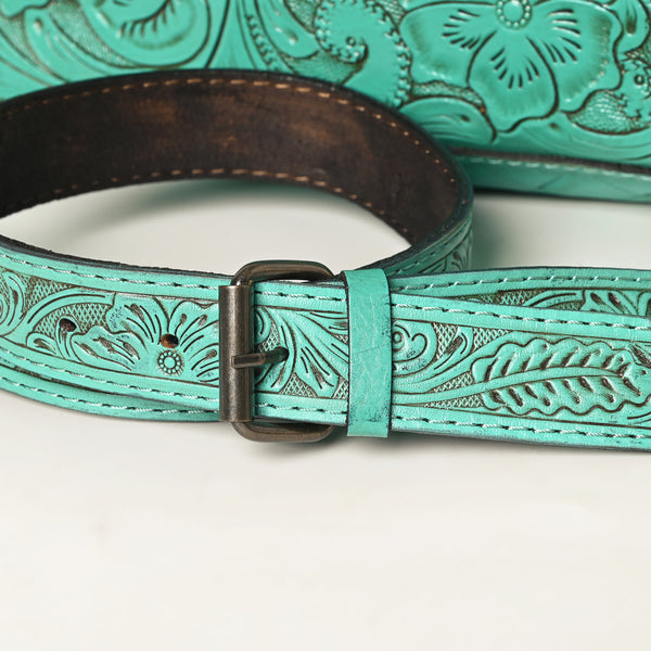 ADBG1235 American Darling Hand-Tooled Western Leather Crossbody Bag - Genuine Floral Carved Artisan Purse