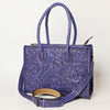 ADBG1131 American Darling Hand Tooled Leather Tote Bag -Western Floral Carved Purse