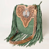 ADBGA431 American Darling Suede Fringe Hand Tooled Leather Large Cross body Bag