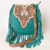ADBGA431 American Darling Suede Fringe Hand Tooled Leather Large Cross body Bag