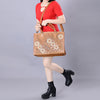 ADBG235 American Darling Western Leather Tote Bag - Hand Tooled Floral Carved Braided Purse