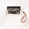 ADBG1282 American Darling Western Leather Crossbody Bag with Hair-On Cowhide & Fringe