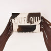 ADBG1283 American Darling Hair-on Cowhide Fringe Crossbody Wallet Bag -Western Slogan Clutch