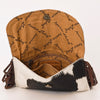 ADBG1283 American Darling Hair-on Cowhide Fringe Crossbody Wallet Bag -Western Slogan Clutch