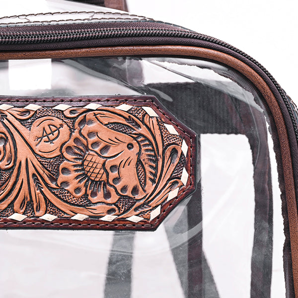ADBG1285 American Darling Tooled Leather Clear Backpack -Western Stadium Bag