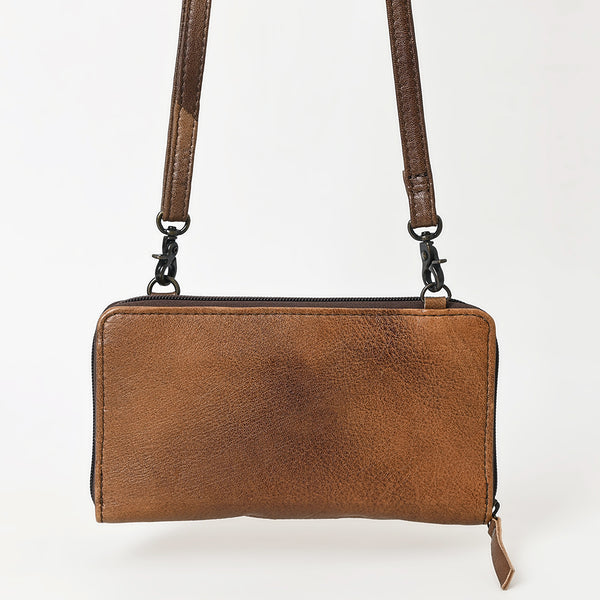 ADBG1288 American Darling Hair-On Cowhide & Hand-Tooled Organizer Crossbody Bag| Western Crossbody Clutch