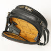 ADBG1188 American Darling Western Tooled Leather Canteen Bag Floral Carved Inlay