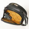 ADBG1188 American Darling Western Tooled Leather Canteen Bag Floral Carved Inlay