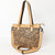 LC-ADBGZ783 Hand-Tooled Tan Leather Tote Bag - Western Floral Design with Detachable Strap