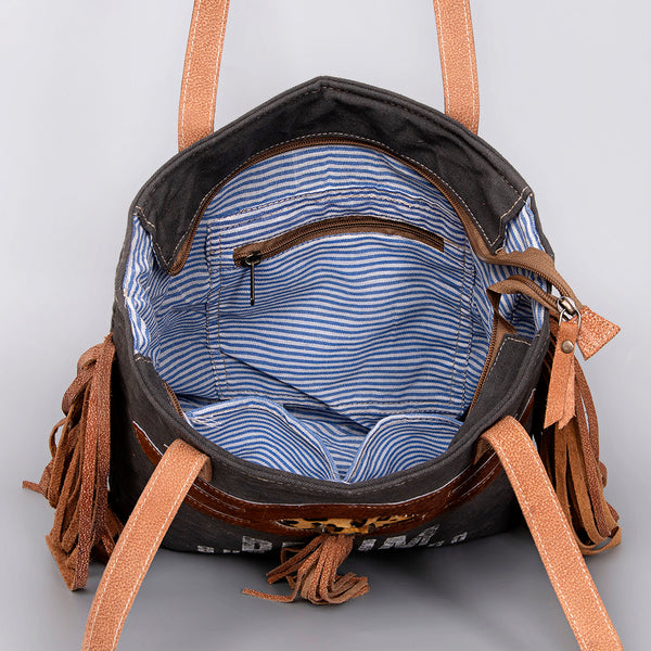 LC-OHV122 Weekender Upcycled Canvas Ladies Bag