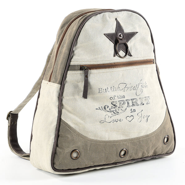 LC-OHV144Backpack Upcycled Canvas Ladies Bag