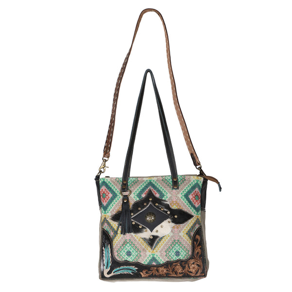 LC-OHV182 Tote Upcycled Canvas Ladies Bag