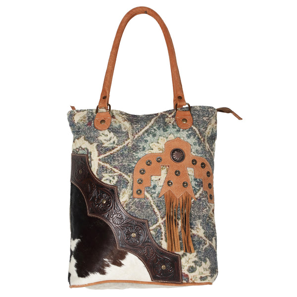 LC-OHV193 Tote Upcycled Canvas Ladies Bag