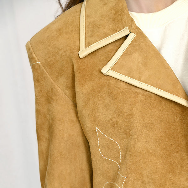 ADBZ053 American Darling Genuine Suede Blazer with Western Stitching