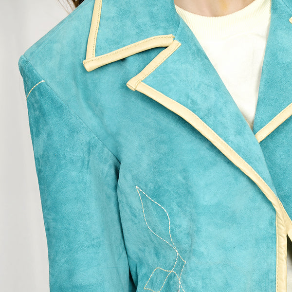 ADBZ054 American Darling Premium Leather Western Blazer Tailored Cowgirl Jacket