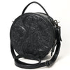 ADBG1300 American Darling Western Leather Canteen Bag with Hand-Tooled Floral Detailing