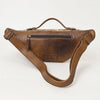 ADBG1302 American Darling Hair On Cowhide Fanny Bag -Hand-Tooled Leather Belt Bag