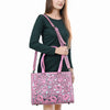 ADBG1314 American Darling Pink Hand-Tooled Leather Tote -Floral Carved Handbag