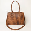ADBG1317 American Darling Hand-Tooled Genuine Leather Western Crossbody Tote Bag