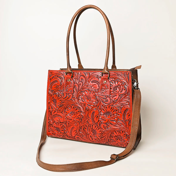 ADBG1317 American Darling Hand-Tooled Genuine Leather Western Crossbody Tote Bag