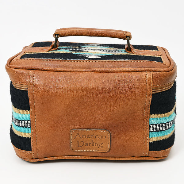 ADBG1320 American Darling Hand-Woven Saddle Blanket & Genuine Leather Western Jewelry Case