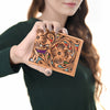 ADBG1236 American Darling Hand Tooled Leather Bifold Wallet -Floral Carved Purse