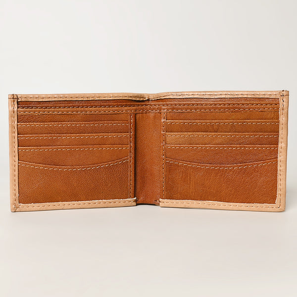 ADBG1236 American Darling Hand Tooled Leather Bifold Wallet -Floral Carved Purse