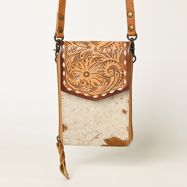 ADBG822 American Darling Handcrafted Leather Cell Phone holder with Hair-On Cowhide