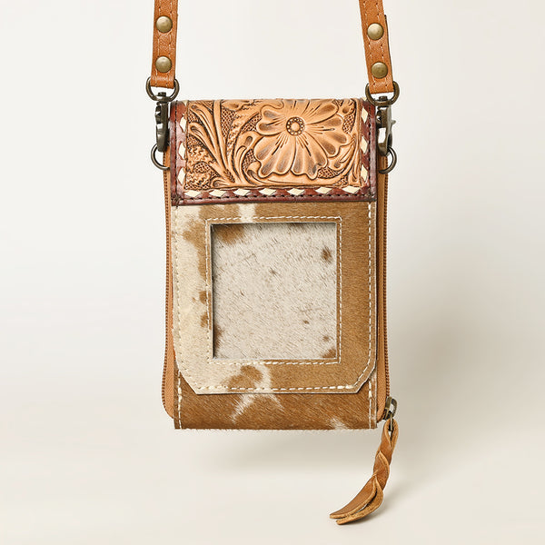 ADBG822 American Darling Handcrafted Leather Cell Phone holder with Hair-On Cowhide