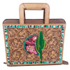 GIBGX1374-Briefcase Genuine Western Leather Women Bag