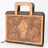 ADBG1194 American Darling Western Hand Tooled Leather Briefcase Bag Genuine Leather