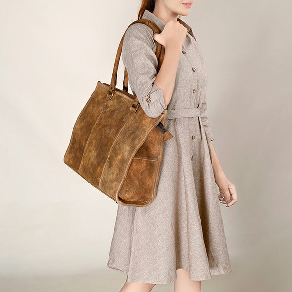 ADBGA496 American Darling Western Leather Tote Bag Full Grain Genuine Leather