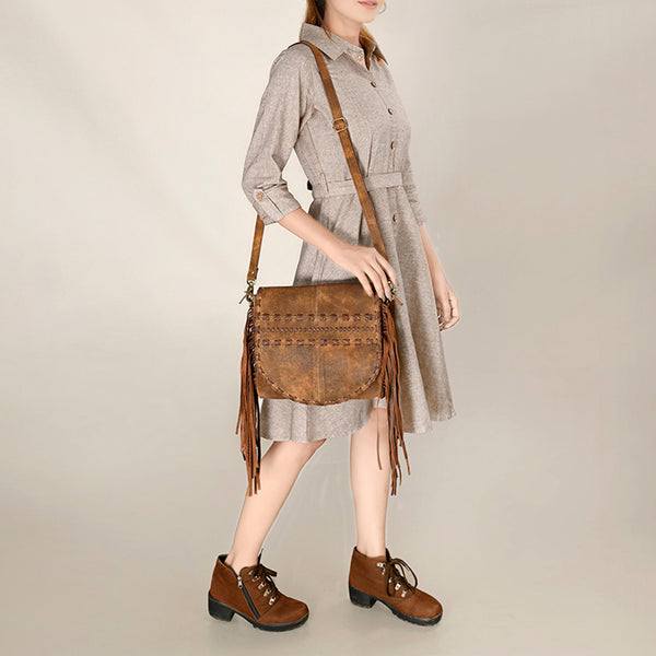 ADBGA498 Messenger Genuine Western Leather Women Bag