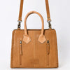 ADBGA488 American Darling Hair-On Cowhide Leather Tote Bag Floral Carved