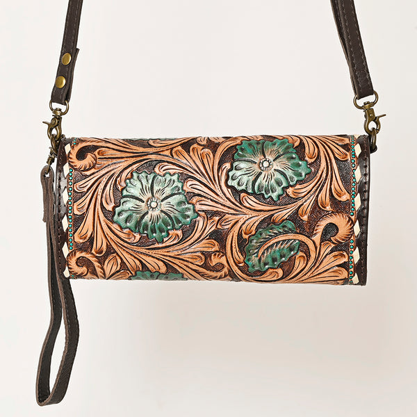 ADBGA489 American Darling Hand Tooled Leather Small Cross body Bag Western Purse