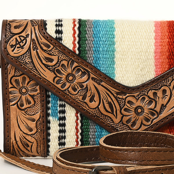 ADBG906 American Darling Handcrafted Hand Tooled Leather Saddle Blanket Envelope