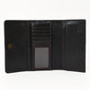 ADBGZ788 Hand-Tooled Leather Long Wallet - Western Floral Design