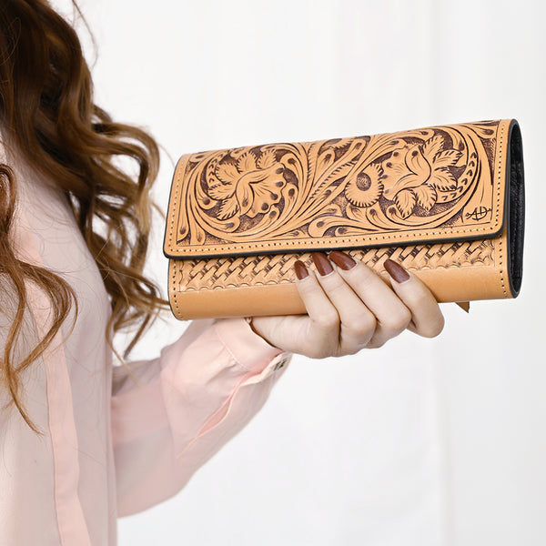 LC-ADBGZ790A Wallet Genuine Western Leather Women Bag