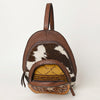 ADBGA508 American Darling Western Leather Backpack Hand Tooled Cowhide Purse