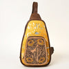 ADBG1146 American Darling Floral Hand Tooled Bag -Hair on Cowhide Sling