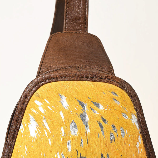 ADBG1146 American Darling Floral Hand Tooled Bag -Hair on Cowhide Sling