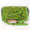 ADBG1228 American Darling Western Hand-Tooled Leather Clutch Bag with Floral Carving