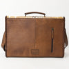ADBG1420 American Darling Hair-On Cowhide Western Leather Briefcase Bag | Genuine Leather Laptop Work Bag