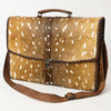 ADBG1420 American Darling Hair-On Cowhide Western Leather Briefcase Bag | Genuine Leather Laptop Work Bag