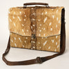 ADBG1421 American Darling Western Leather Cowhide Briefcase Bag Genuine Leather Office & Travel Case