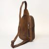 ADBG1425 American Darling Hand-Tooled Western Leather Sling Bag | Genuine Leather Floral Carved