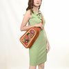 ADBG1425 American Darling Hand-Tooled Western Leather Sling Bag | Genuine Leather Floral Carved